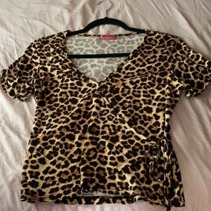 Leopard print crop top